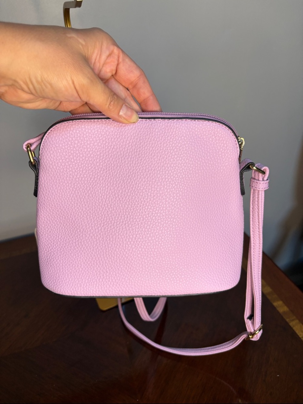 Lavender Crossbody Bag with Tassel Accent - Picture 5 of 7